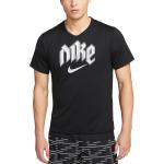Maillots de running Nike Miler noirs Taille M pour homme 