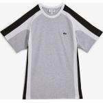 T-shirts basiques Lacoste gris foncé en coton à col rond Taille L pour homme en promo 