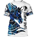 T-shirts de sport all Over à motif requins à manches courtes Taille XXS look Hip Hop pour homme 