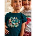 T-shirts à imprimés Vertbaudet verts en coton à sequins à motif hiboux pour fille de la boutique en ligne Vertbaudet.fr 