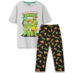 Teenage Mutant Ninja Turtles Mens Pyjama Set | Adultes Gris en Détresse Pizza Party à Manches Courtes Graphique Tee & Partout Imprimé Long Jambe Bas Pyjama | TMNT des Années 90 Merchandise Cadeau