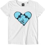 Teetown - T Shirt Femme - Coeur Skate - Amour Skateboard Rebelle Skatepark Tony Hawk Révolution - 100% Coton Bio
