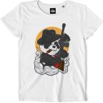 Teetown - T Shirt Femme - Gangster Panda - Retro Old School Vintage Gang Cigare Al Pacino - 100% Coton Bio