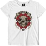 Teetown - T Shirt Femme - Hand Drawn Skull - Rolling Stone Grateful Dead Rocker Nirvana Aerosmith Iron Maiden - 100% Coton Bio