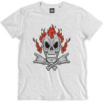 Teetown - T Shirt Homme - Rock Crâne Flammes - Kiss Led Zeppelin Band Slash Zz Top Fugazi - 100% Coton Bio