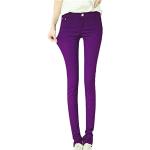 Jeans taille haute violet foncé bruts Taille XXS look fashion pour femme 