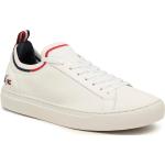 Chaussures casual Lacoste blanches look casual pour homme en promo 