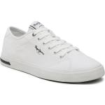 Chaussures casual Pepe Jeans blanches Pointure 44 look casual pour homme en promo 