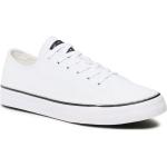 Chaussures casual Tommy Hilfiger blanches en cuir synthétique look casual pour homme en promo 