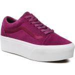 Chaussures casual Vans Old Skool violet foncé en cuir Pointure 37 look casual pour femme en promo 