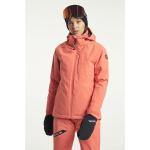 Vestes de ski Tenson orange en polaire imperméables coupe-vents respirantes avec jupe pare-neige Taille M pour femme 