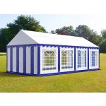 TOOLPORT Tente de réception 4x8m PVC 500 g/m² bleu imperméable barnum, chapiteau