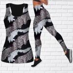 Leggings de sport gris à effet léopard Taille XS look fashion pour femme 