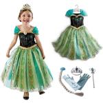 Déguisements verts à fleurs de princesses La Reine des Neiges Elsa Taille 4 ans look fashion pour fille de la boutique en ligne Rakuten.com 