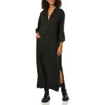 Robes longues fendues noires en lyocell tencel longues Taille M look casual pour femme 