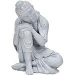 Jardins zen gris en résine à motif Bouddha de 20 cm 