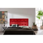 Têtes de lit design rouges en cuir synthétique 