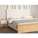 Têtes de lit en bois blanches en bois massif rustiques en promo 