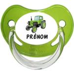 CDJS France Tétine bébé personnalisée Tracteur prénom LOG089
