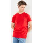 T-shirts col rond Lacoste rouges en jersey à col rond Taille 3 XL 