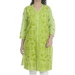 Robes d'été vertes imprimé Indien Taille 3 XL classiques pour femme 