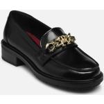 Chaussures casual Tommy Hilfiger TH noires en cuir Pointure 40 look casual pour femme 