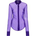 Chemises The Attico violet foncé à manches longues à manches longues Taille XS classiques pour femme 
