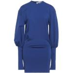 Robes The Attico bleues en jersey à manches longues courtes à manches longues à col rond pour femme 