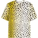 T-shirts col rond The Attico jaunes à imprimé animal à motif animaux à manches courtes à col rond 
