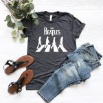 T-shirts blancs Beatles look Rock pour femme 