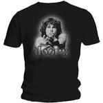 T-shirts à imprimés noirs Jim Morrison Taille L look fashion pour homme 
