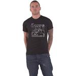 T-shirts à imprimés noirs Jim Morrison Taille XL look Rock pour homme 