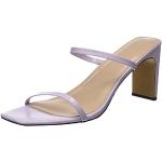 Sandales à talons violettes à bouts carrés Pointure 37,5 avec un talon entre 7 et 9cm look fashion pour femme 