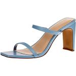 Sandales à talons bleues à bouts carrés Pointure 43 look fashion pour femme 