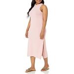 Robes débardeur roses en viscose midi Taille 4 XL plus size classiques pour femme 