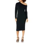Robes pull noires en viscose midi Taille 5 XL plus size look casual pour femme 