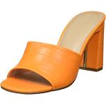 Sabots à talon orange Pointure 42 avec un talon entre 7 et 9cm look fashion pour femme 