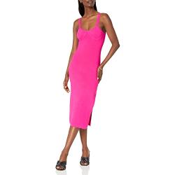 The Drop Robe Pull Midi pour Femme, Sylvia, Rose Vif, Taille L