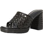 Sandales plateformes noires Pointure 39,5 avec un talon de plus de 9cm look fashion pour femme 