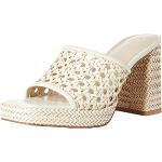 Sandales plateformes blanc d'ivoire Pointure 40,5 avec un talon de plus de 9cm look fashion pour femme 