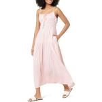 Robes d'été de mariage roses à volants maxi Taille XS look casual pour femme 