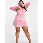Robes en velours roses en velours Taille 3 XL pour femme en promo 