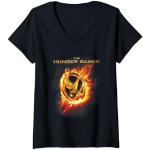 The Hunger Games Affiche Principale T-Shirt avec Col en V
