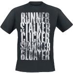 The Last Of Us Run Stalk Click Shamble Bloat Homme T-Shirt Manches Courtes Noir XL