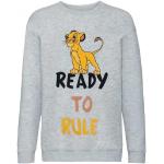 Sweatshirts gris à motif lions enfant Le Roi Lion Simba look fashion 