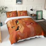 Housses de couette en toile à motif lions Le Roi Lion 140x200 cm 