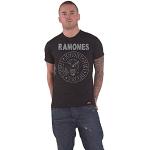 T-shirts noirs à manches courtes Ramones à manches courtes Taille L look fashion pour homme 