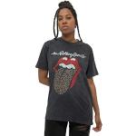 T-shirts à imprimés noirs à effet léopard Rolling Stones Taille L look Rock pour homme 