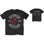 T-shirts noirs à manches courtes Rolling Stones à manches courtes Taille L look fashion pour homme 