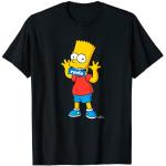 T-shirts noirs à manches courtes Les Simpson Bart Simpson Taille S classiques pour homme 